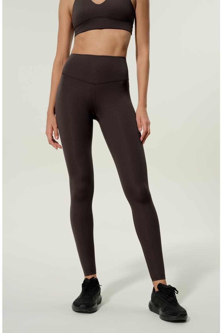 Women's Silk Contour High Rise Soft Ease Leggins, Alternate, color, Coffee Bean