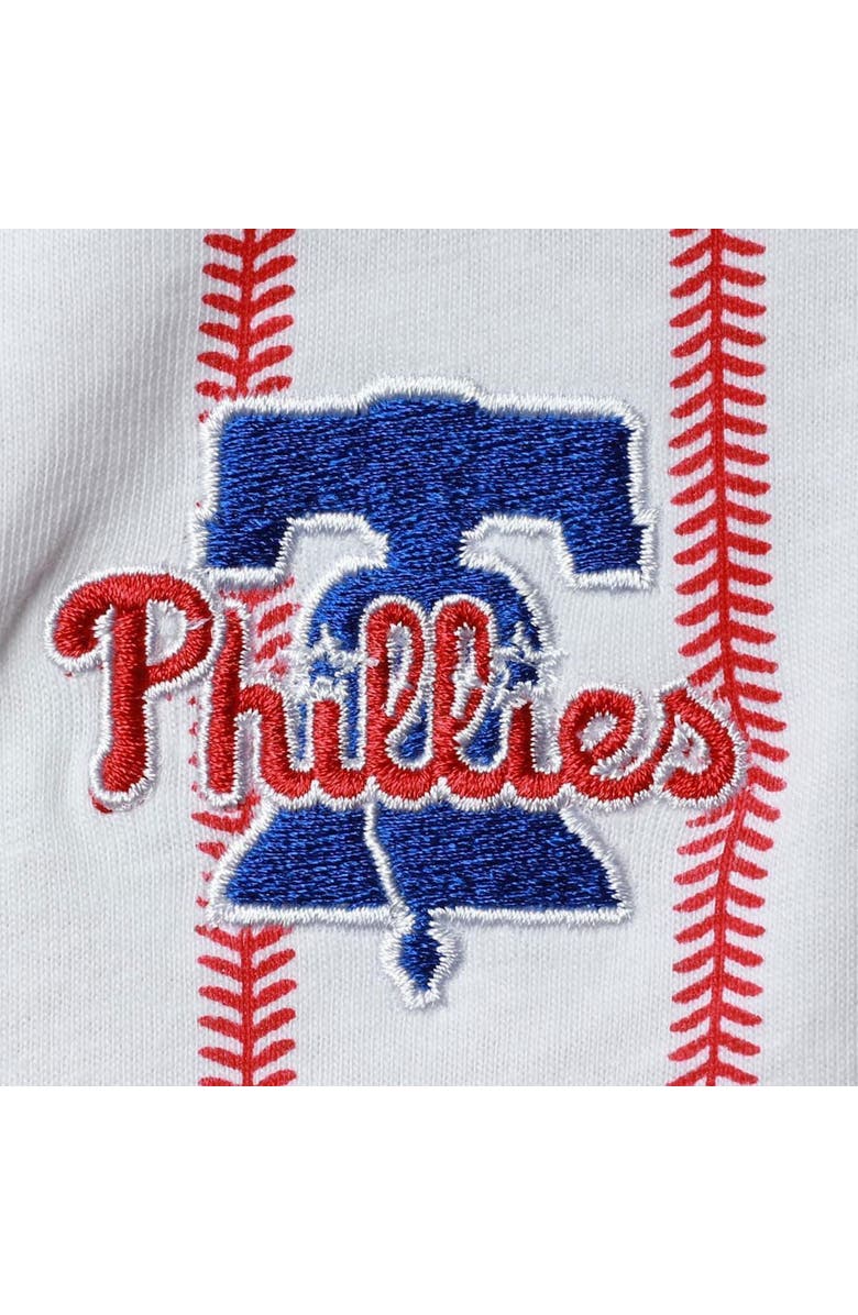 Outerstuff Infant White Philadelphia Phillies Pinstripe Power Hitter Coverall, Alternate, color, 