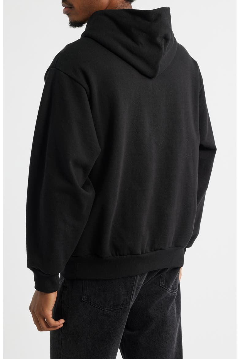 Abyss Logo Cotton Fleece Graphic Hoodie, Alternate, color, BLACK