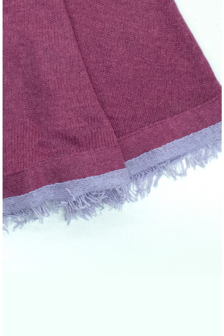 Merino Wool Blend Knit Poncho, Alternate, color, GLICINE/ LILAC
