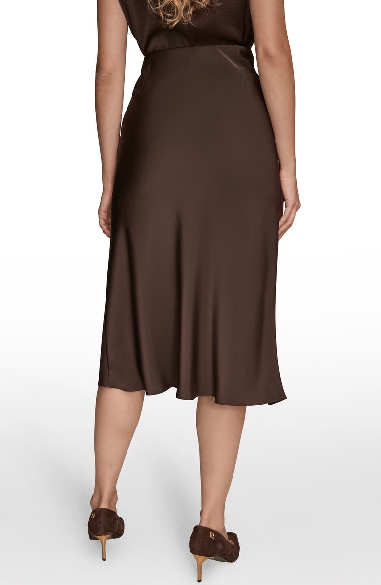 Donna Karan New York Satin Midi Skirt, Alternate, color, Chocolate Plum