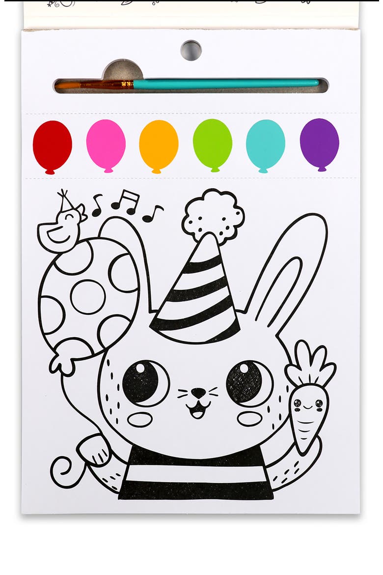 Paint Pages Party Animals Watercolor Book, Alternate, color, MULTI