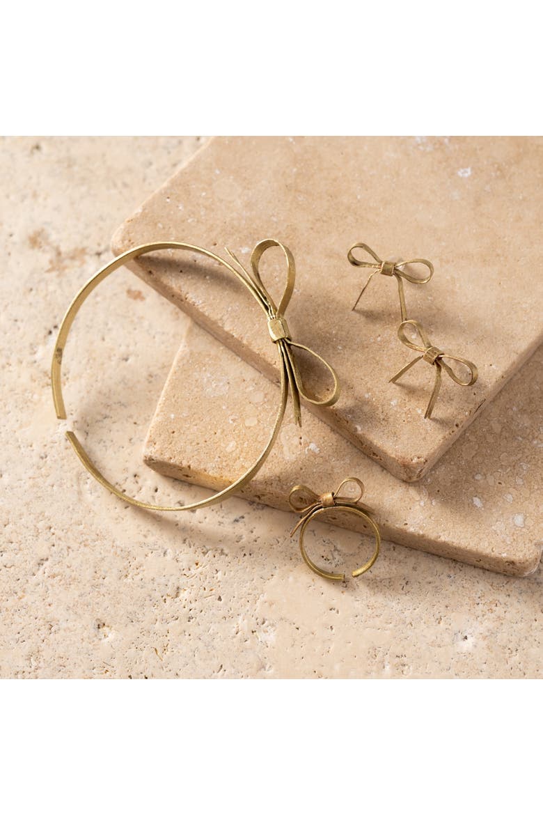 Dorada Bronze Bow Bracelet, Alternate, color, Bronze