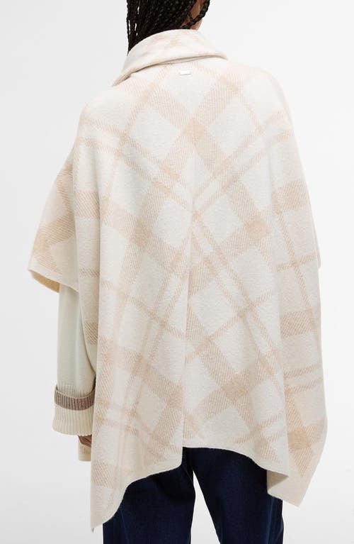 Barbour Vienna Wool Blend Sweater Cape In White