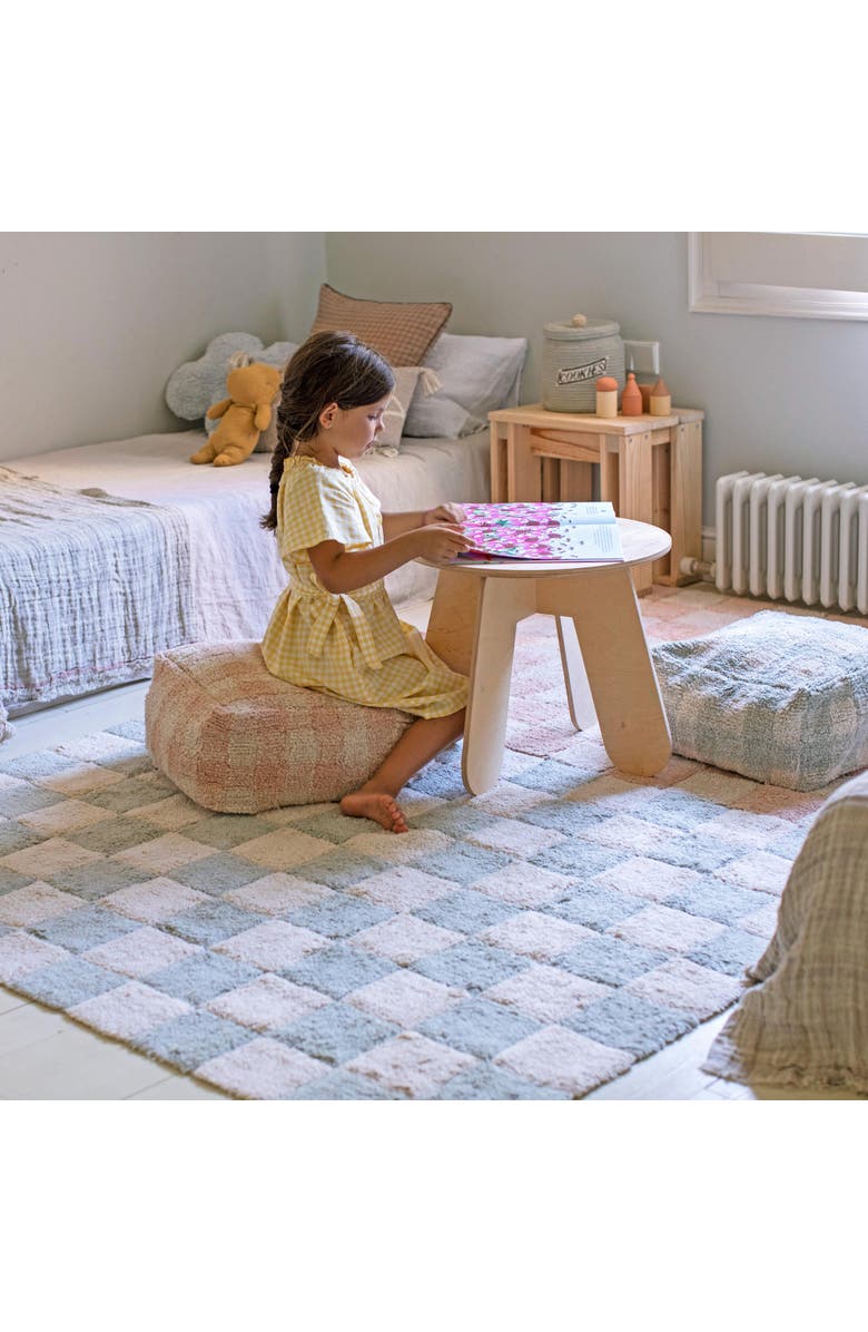 Lorena Canals Pouf Vichy, Alternate, color, Natural, Rose