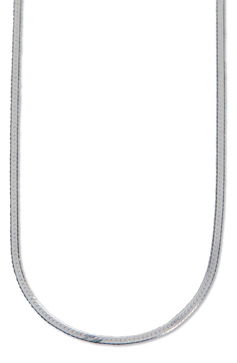 Argento Vivo Sterling Silver Dainty Snake Chain Necklace, Main, color, 