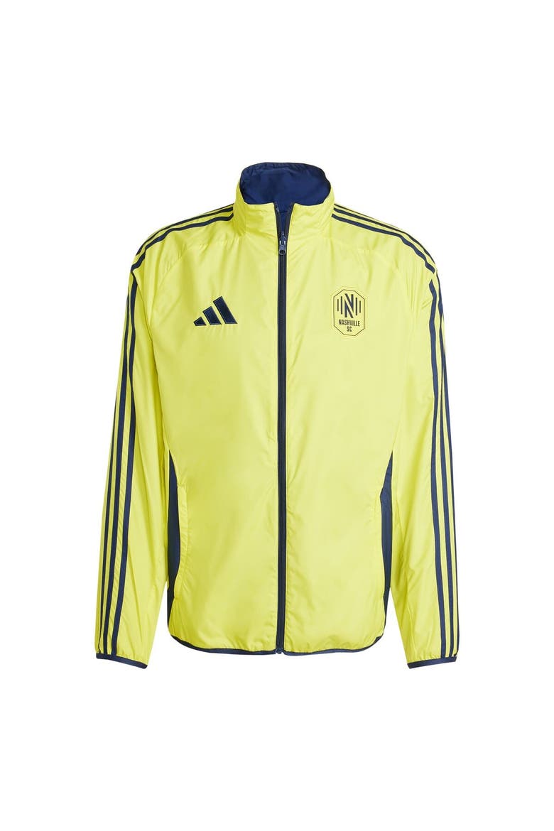 Men's adidas Yellow/Navy Nashville SC 2025 Anthem Reversible Full-Zip Jacket, Alternate, color, Yellow