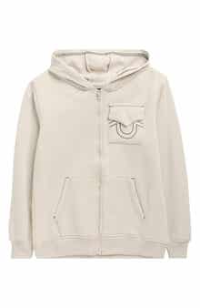 True Religion Kids' Logo Puff Ink Zip-Up Hoodie