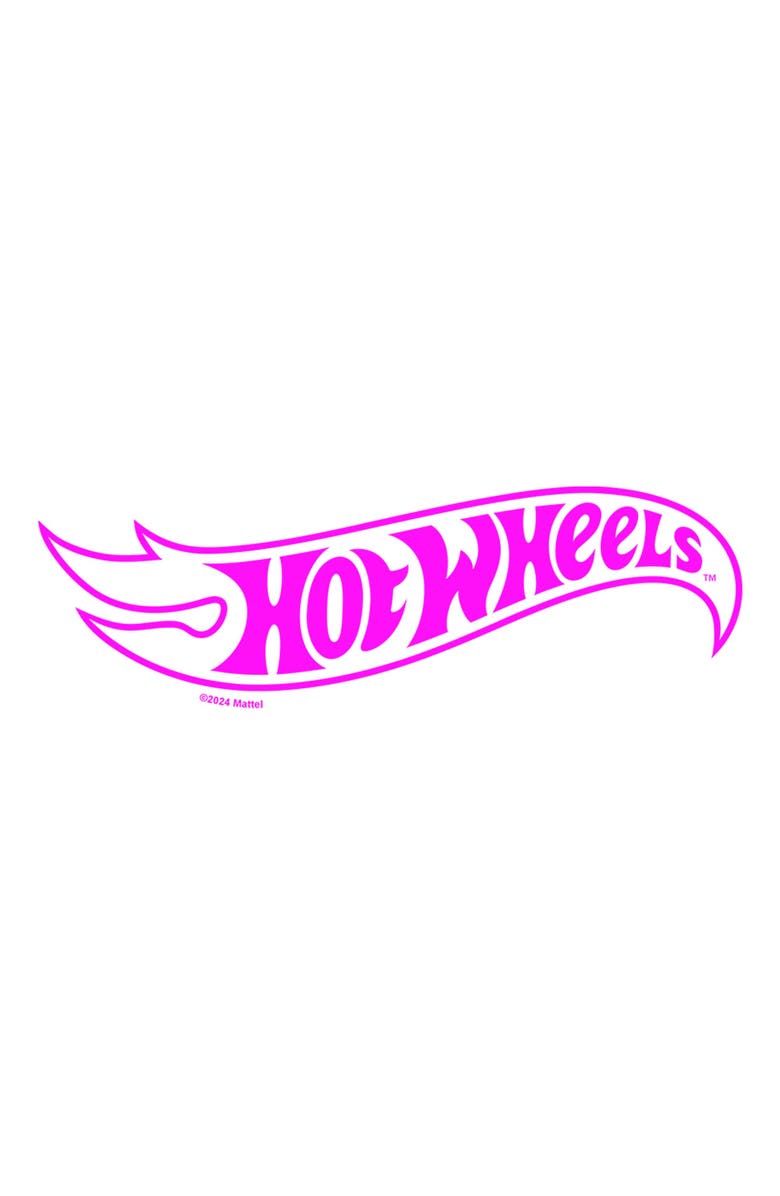 Hot Wheels Men's Hot Wheels Classic Pink Logo Graphic T-Shirt, Alternate, color, White