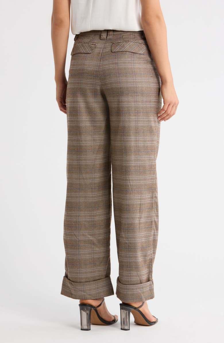 Democracy Plaid Cuffed Pants, Alternate, color, Moonrock Multi