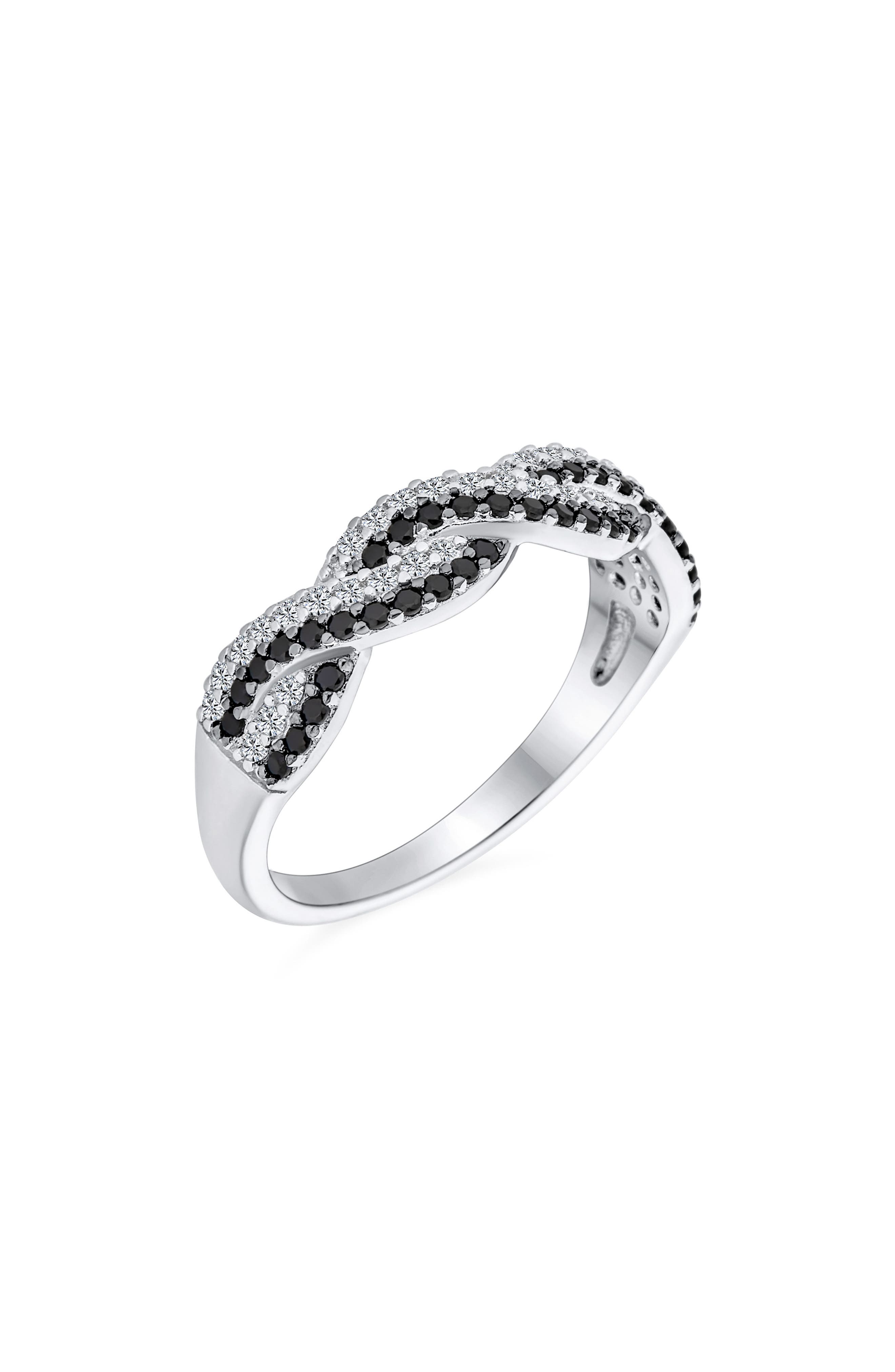BLING JEWELRY CZ Twist Ring
