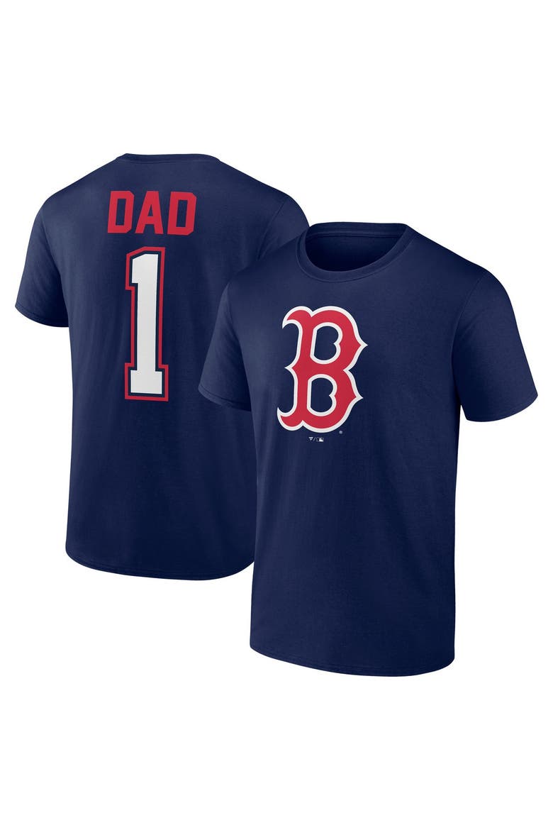 Men's Fanatics Navy Boston Red Sox #1 Dad Name & Number T-Shirt, Main, color, Navy