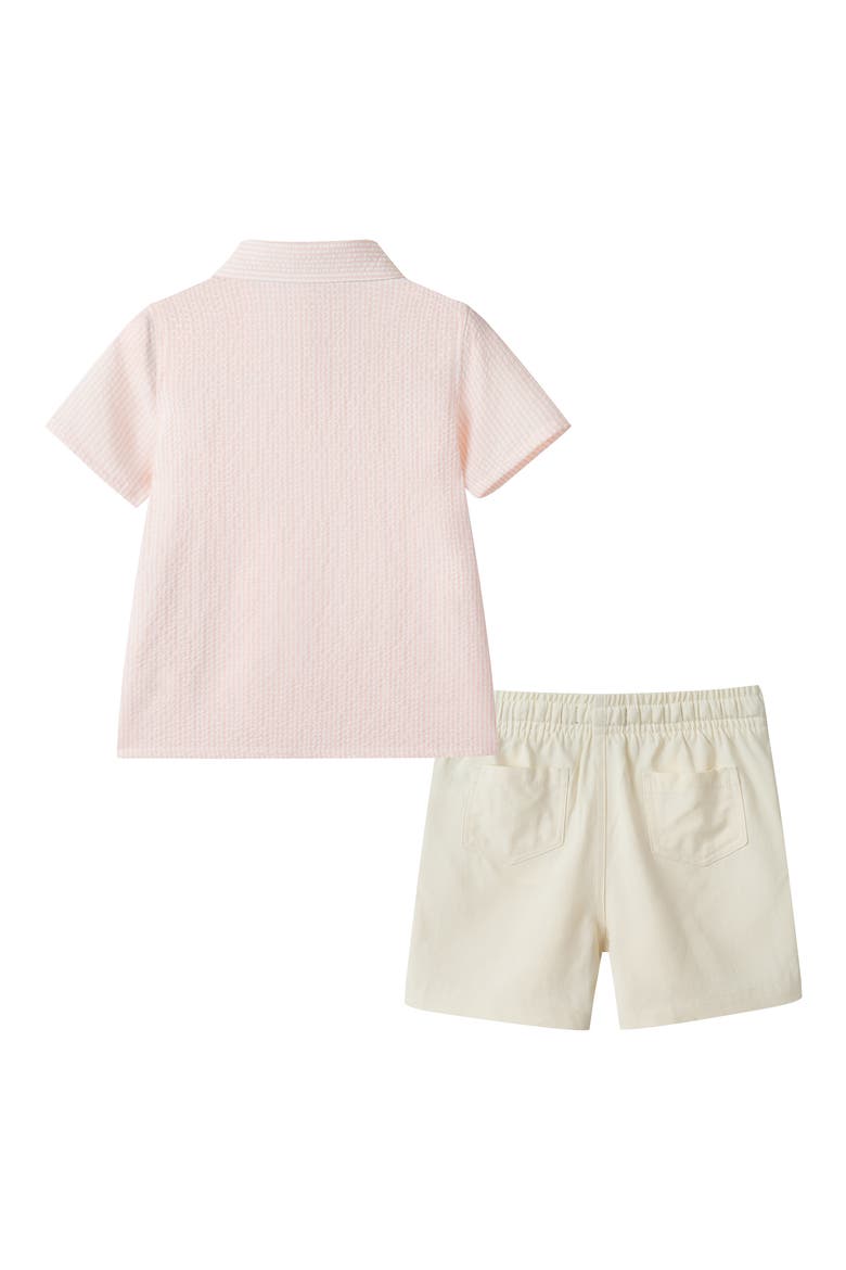 Kids' Seersucker Shirt & Shorts Set, Alternate, color, ORANGE