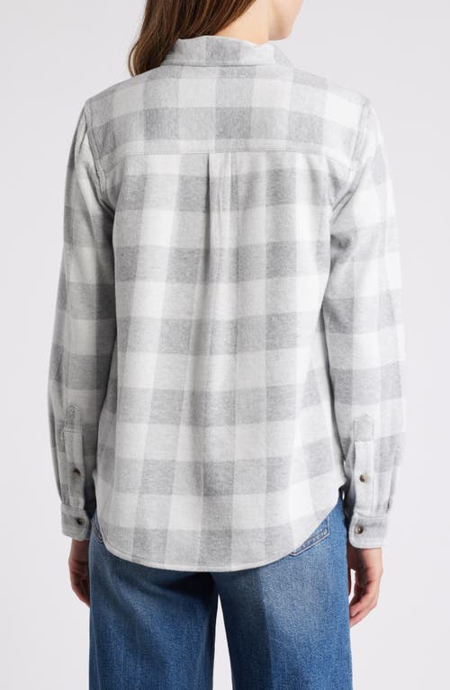 Beachlunchlounge Sally Plaid Shacket In Gray