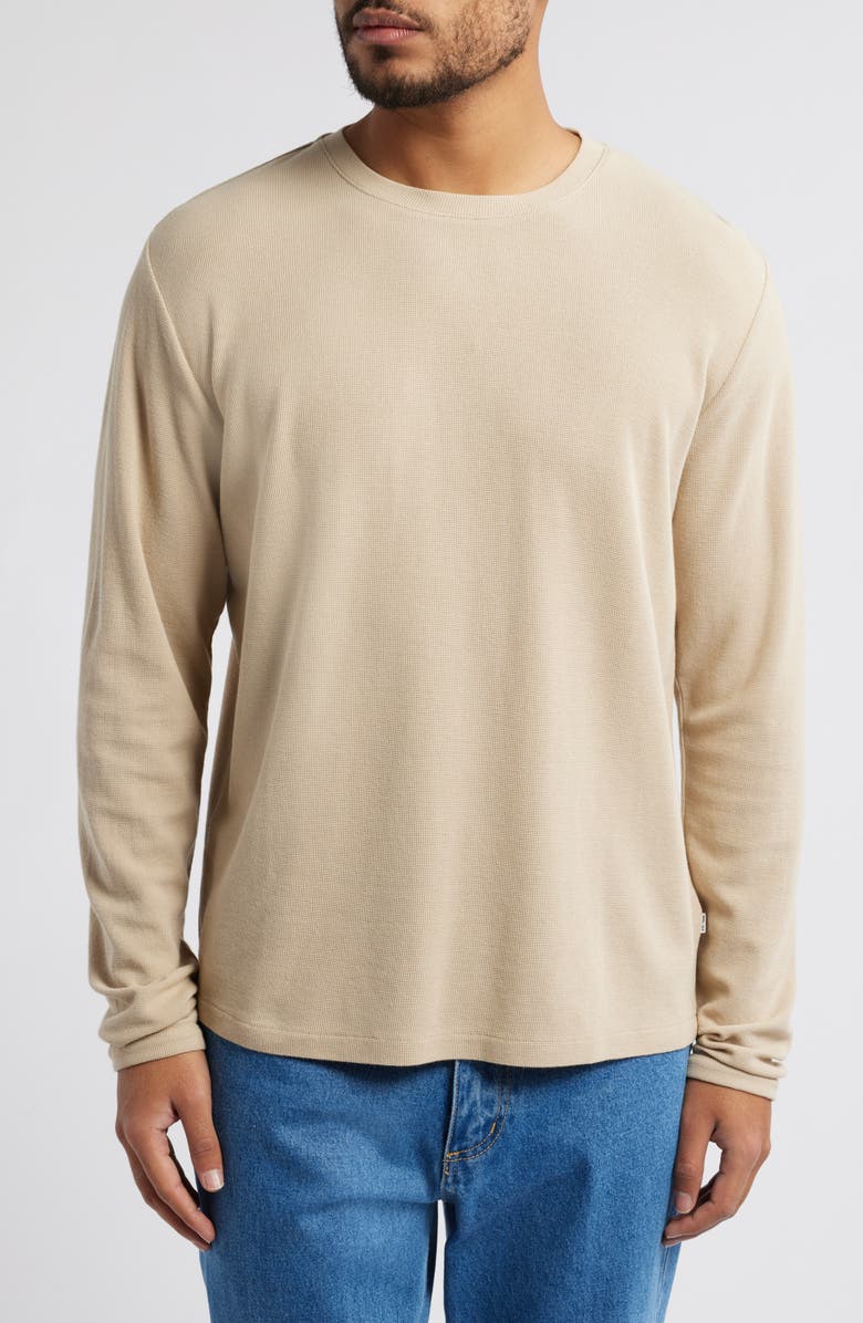 NN07 Clive Long Sleeve Waffle Knit Tee, Main, color, White Pepper