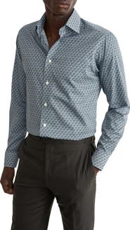 Eton Slim Fit Geometric Twill Shirt