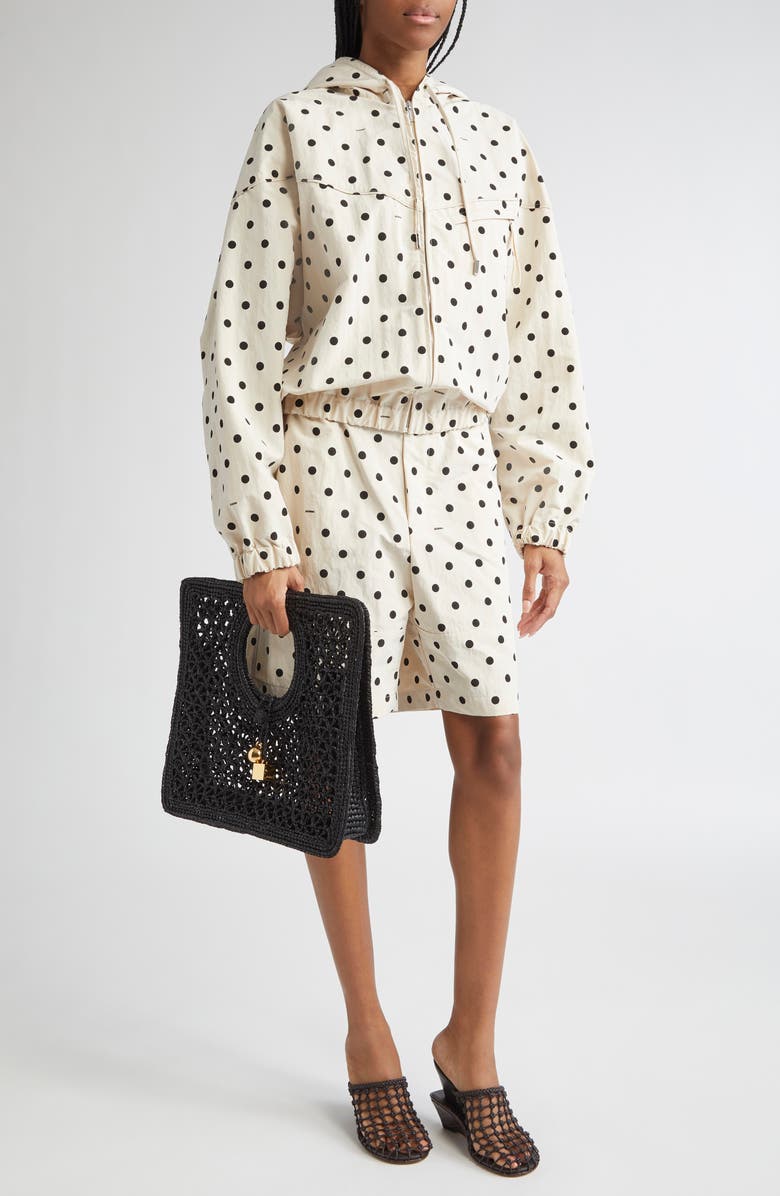 Jacquemus Le Short Aloe Polka Dot Shorts, Alternate, color,