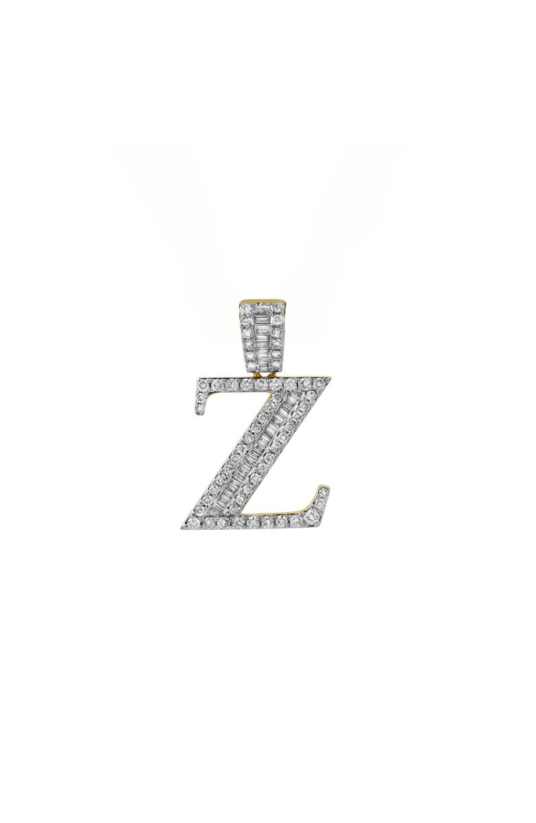 LuvMyJewelry Z Initial Diamond Pendant 10K Yellow Gold - 0.72 Carats, Alternate, color, 10K Yellow Gold