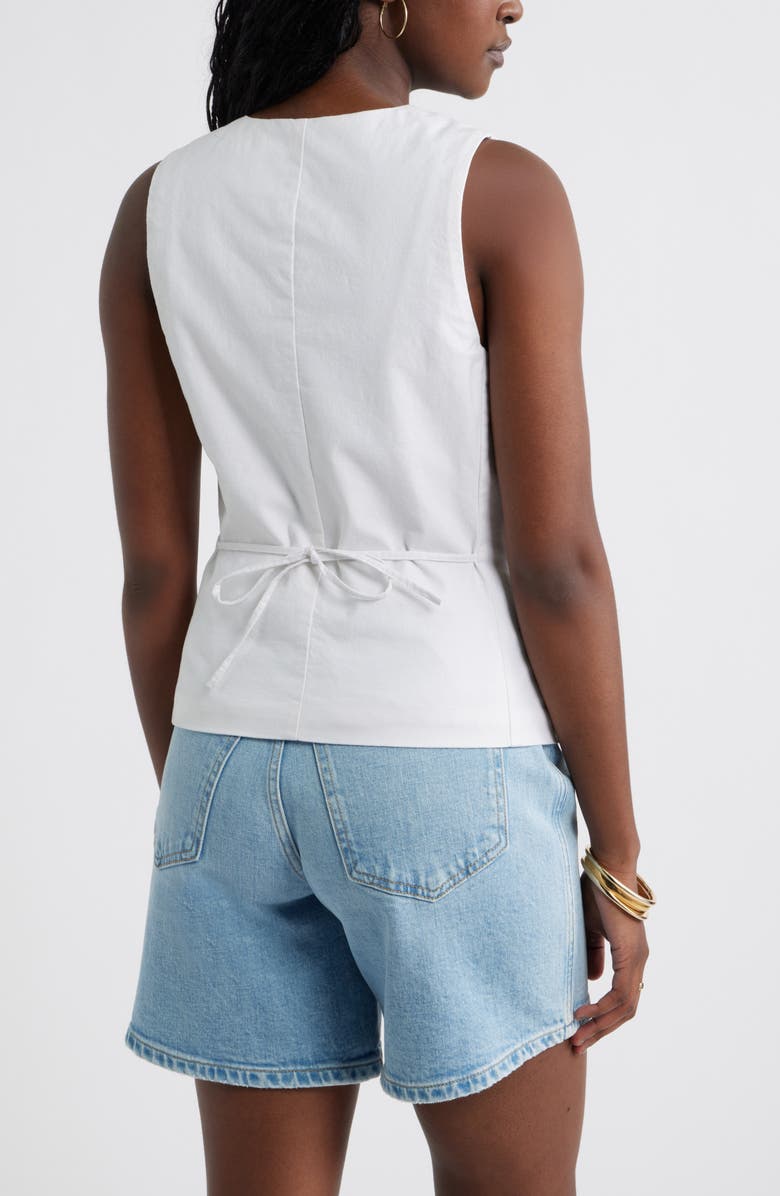 Caslon<sup>®</sup> Front Button Vest, Alternate, color, White