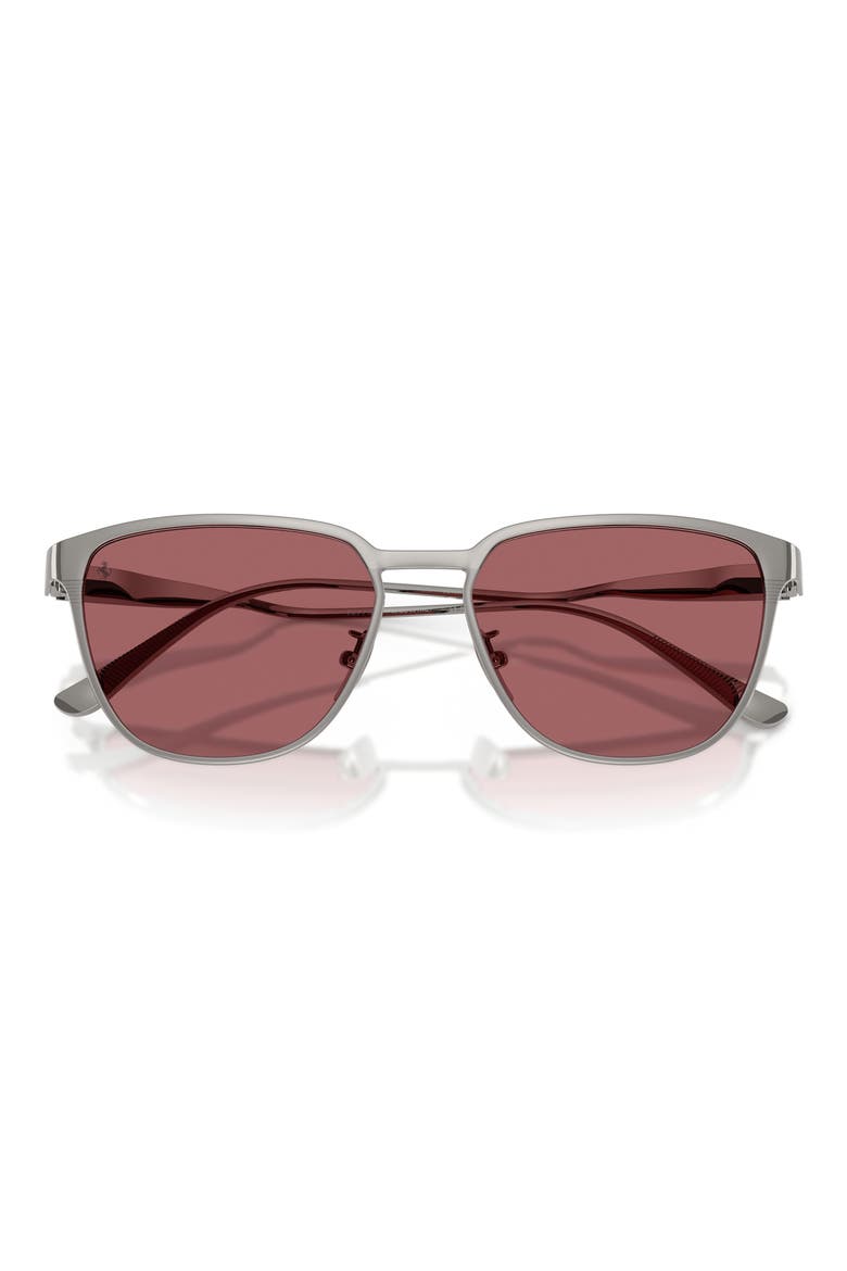 Gender Inclusive FH1032D 56mm Polarized Square Sunglasses, Alternate, color, GUNMETAL MATTE / PURPLE