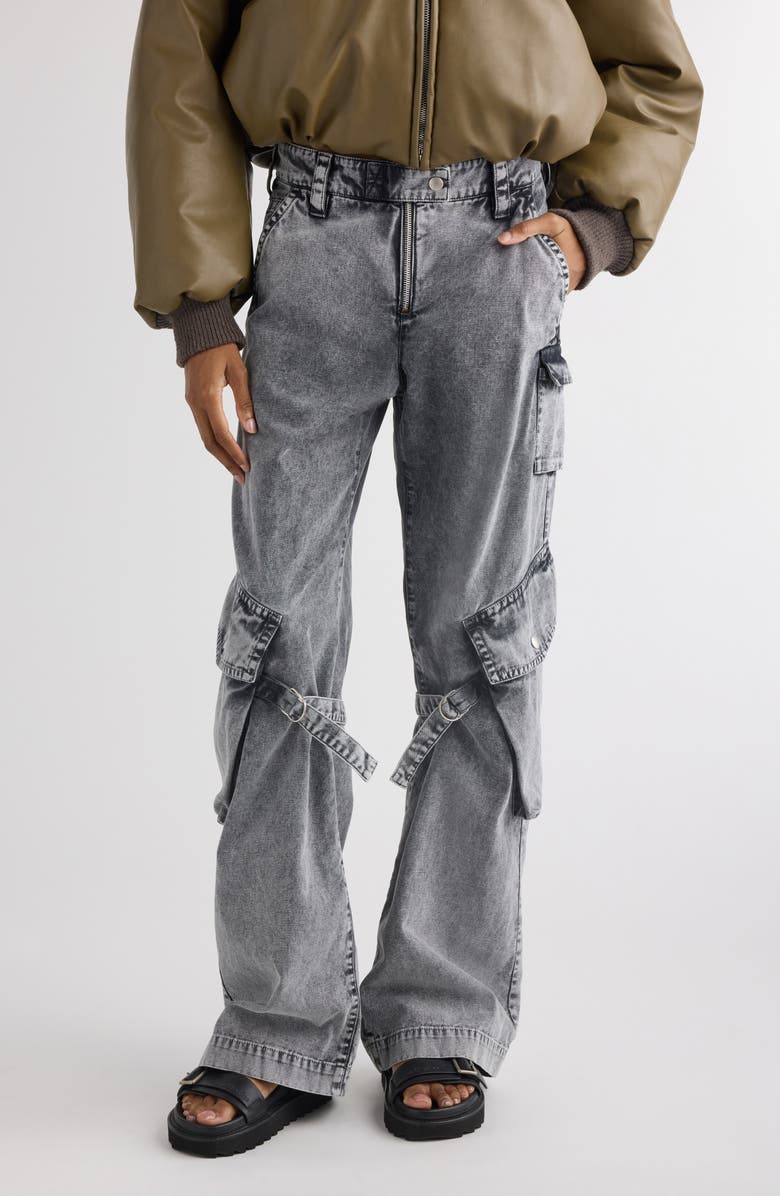 Acne Studios Potinal Cotton Canvas Cargo Trousers, Main, color,
