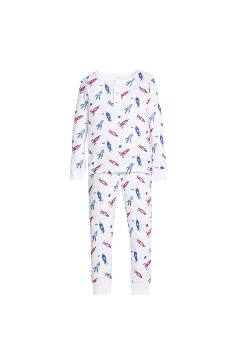 Little English Kids' Long Sleeve Printed Jammies, Main, color, Rocket Ship