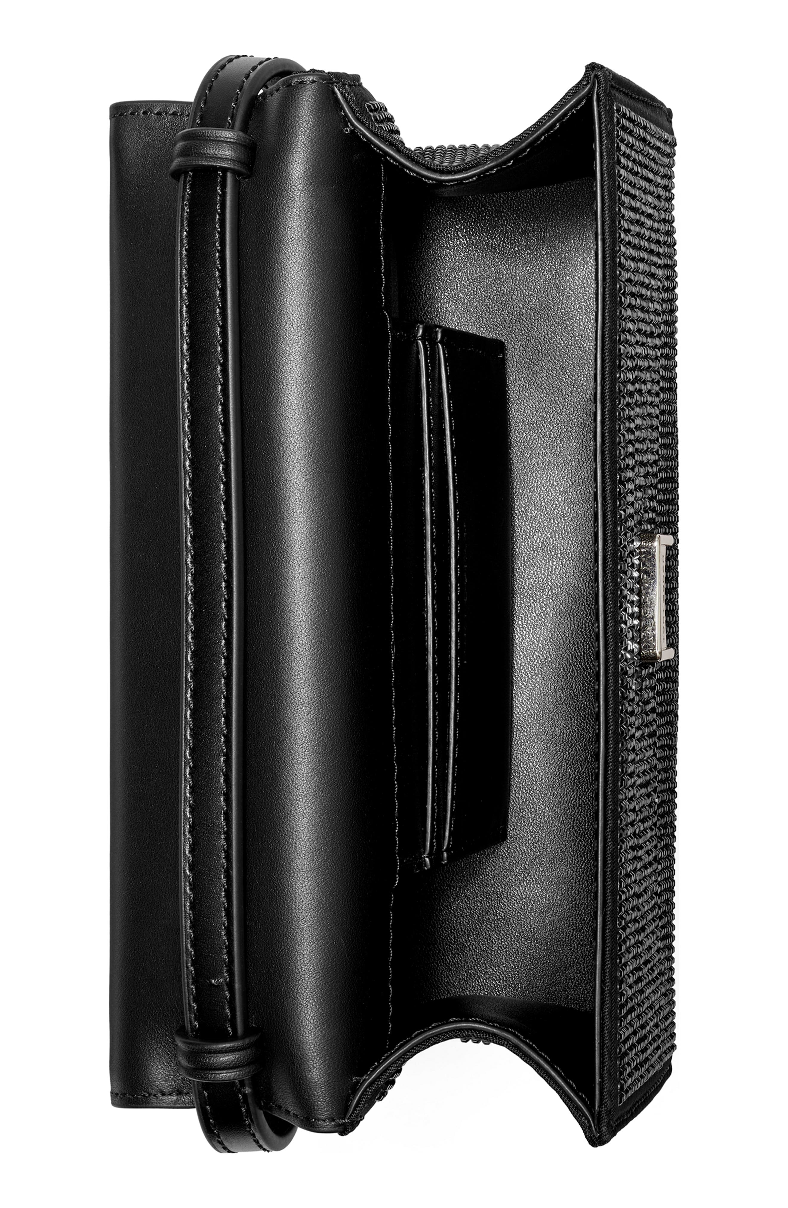 Tory Burch Mini Trend Embellished Recycled Nylon Top Handle Bag, Alternate, color, 