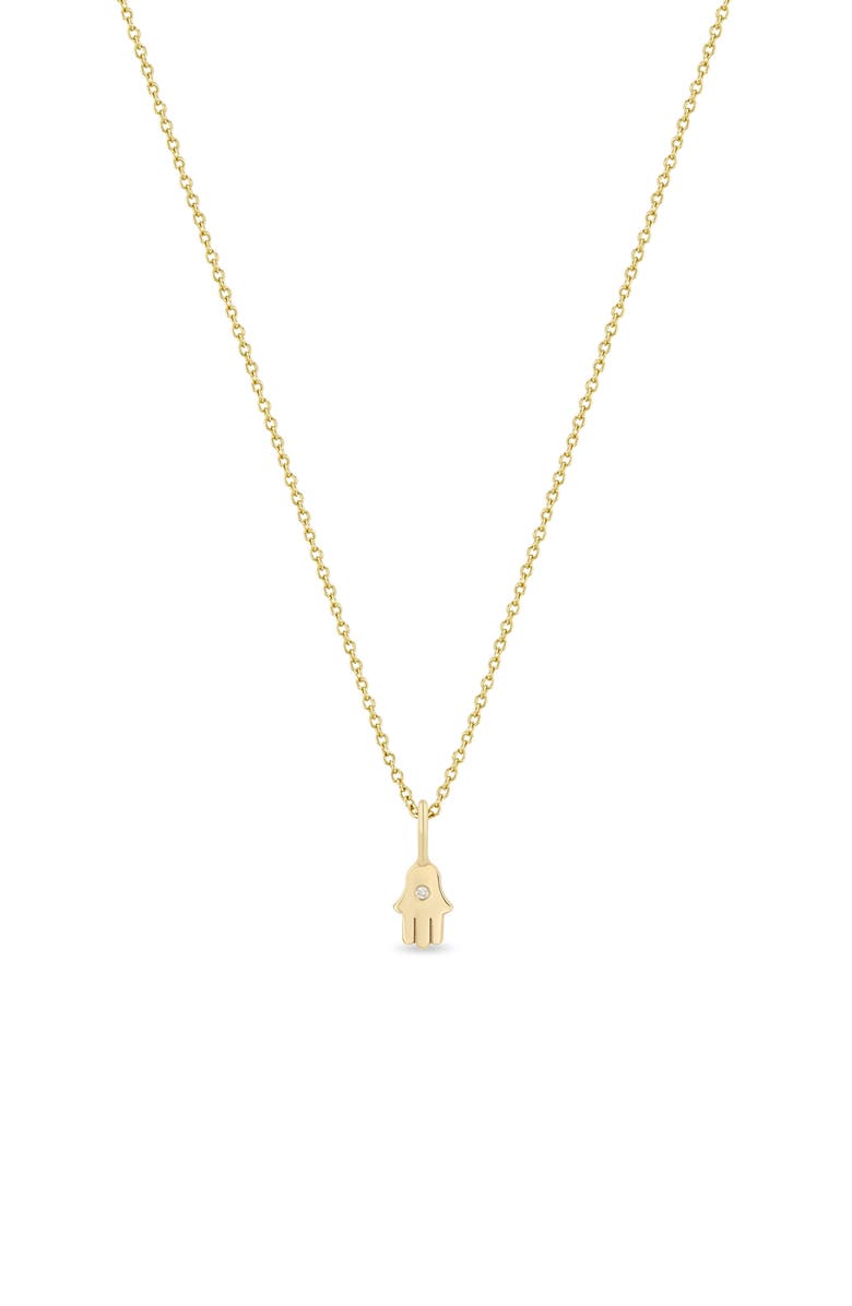Zoë Chicco Hamsa Hand Charm, Alternate, color, Yellow Gold