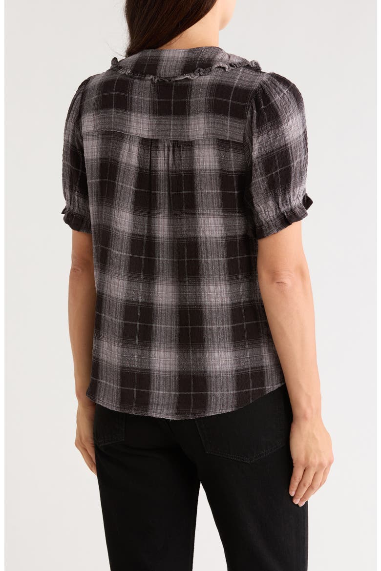 Plaid Peter Pan Collar Shirt, Alternate, color, STUDY ROOM