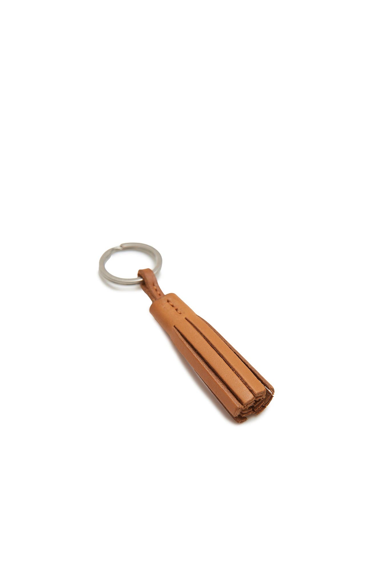 Fuller Leather Tassel Key Chain, Alternate, color, Tan