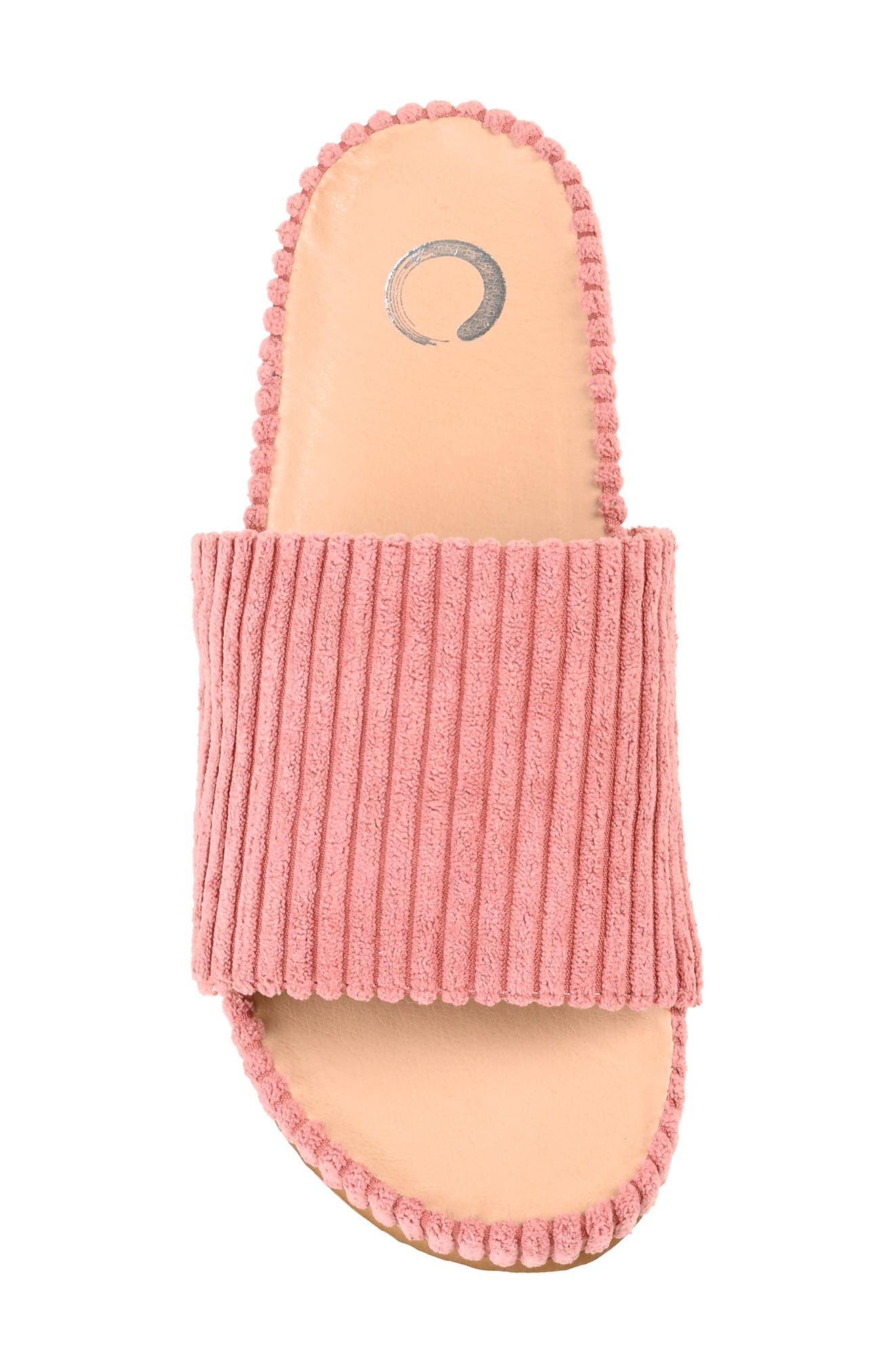 Aveline Ribbed Slide Slipper, Alternate, color, CLAY