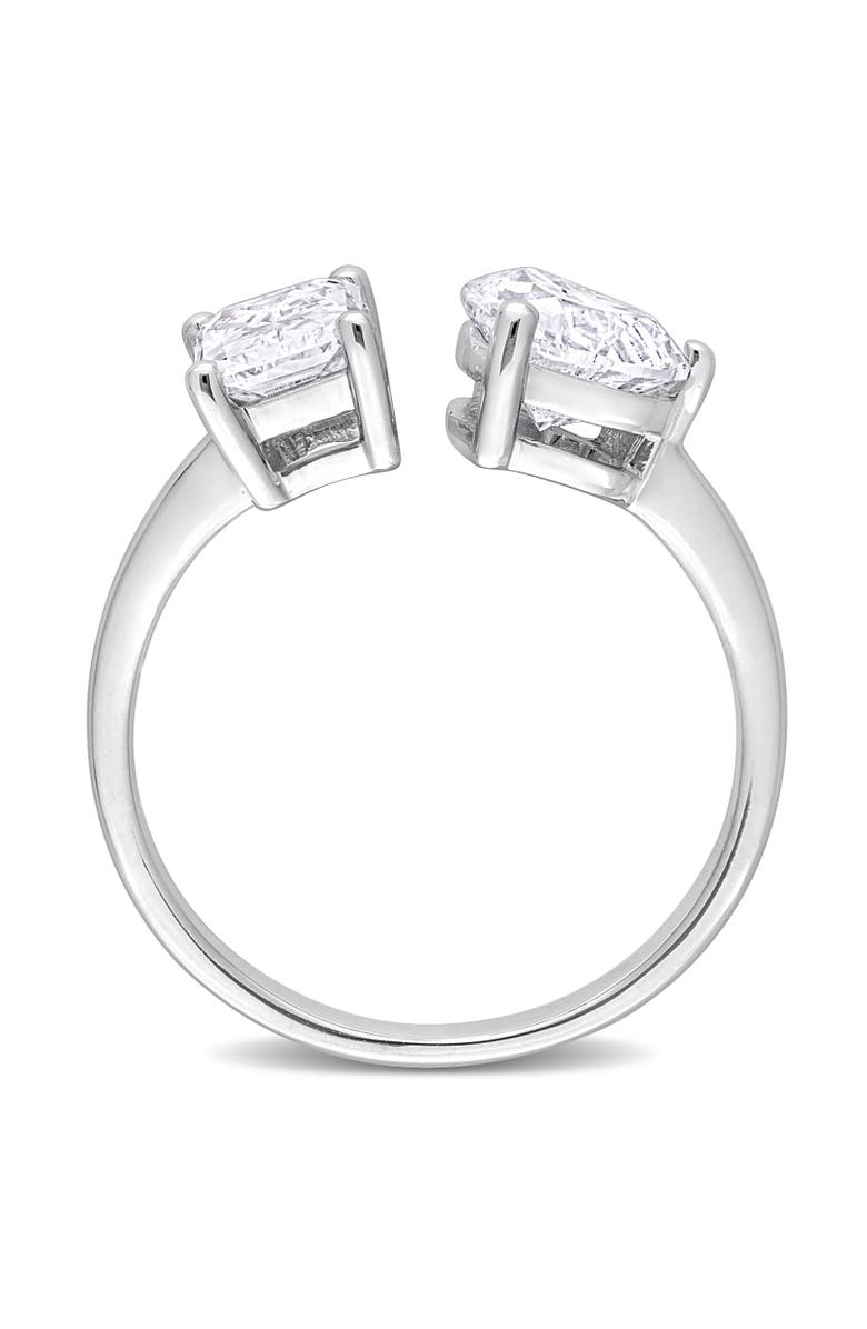 Julianna B. 2 CTW Lab-Grown Diamond 2-Stone Heart Ring 14k, Alternate, color, White Gold