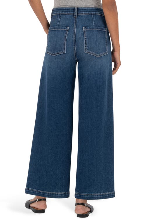 Kut From The Kloth Meg Mid Rise Ankle Wide Leg Jeans In Blue