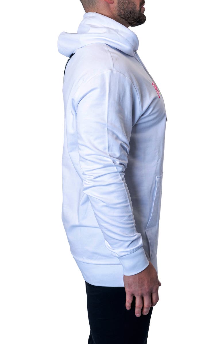 Maceoo TrueColors Embroidered Logo Hoodie, Alternate, color, White