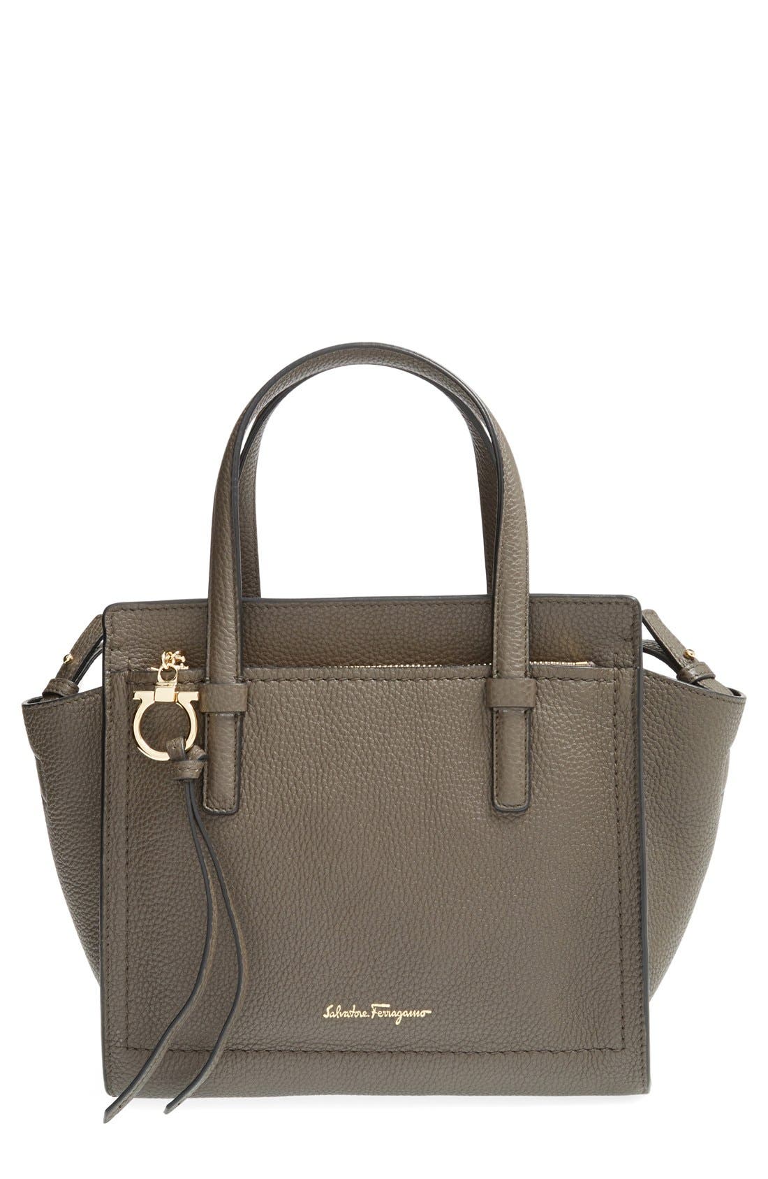 FERRAGAMO Salvatore Ferragamo 'Mini Amy' Calfskin Leather Tote, Main, color, 