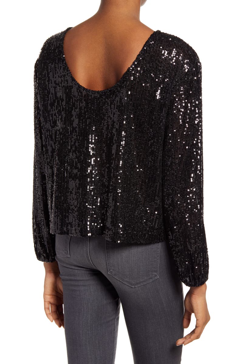 Chelsea28 Sequin Long Sleeve Top, Alternate, color, 