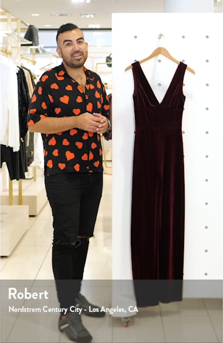 Kiss Me at Midnight Velvet Jumpsuit, sales video thumbnail