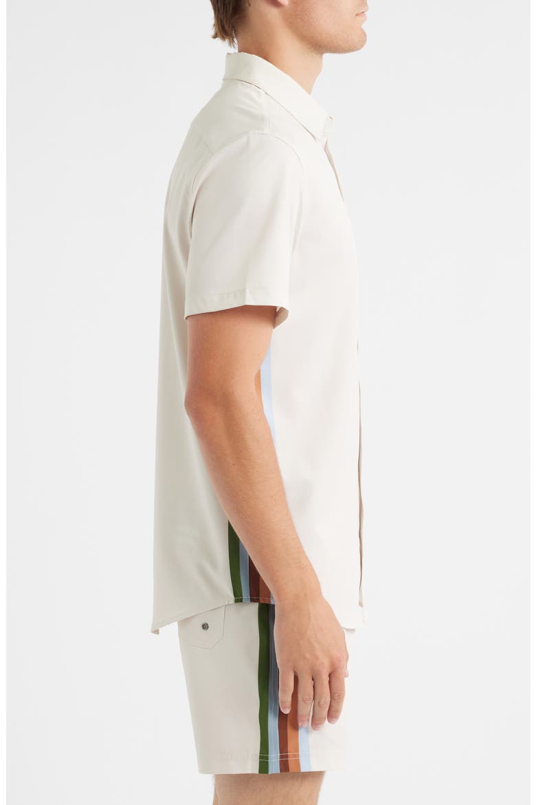Rayas Weekend Button-Up Shirt, Alternate, color, BEIGE