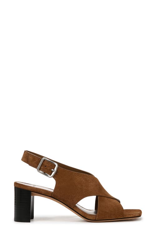 Vince Marlene Calfskin Crisscross Slingback Sandals In Elmwood