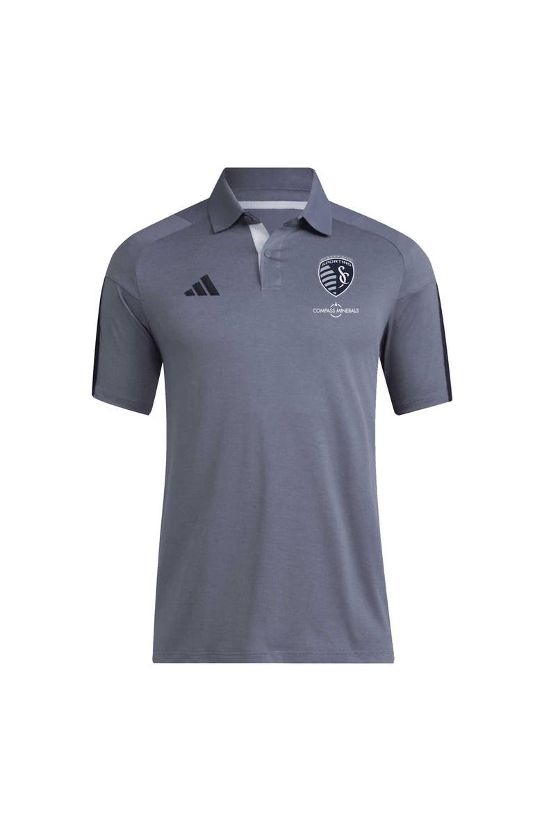 adidas Men's adidas Gray Sporting Kansas City 2024 Training Polo, Alternate, color, Gray