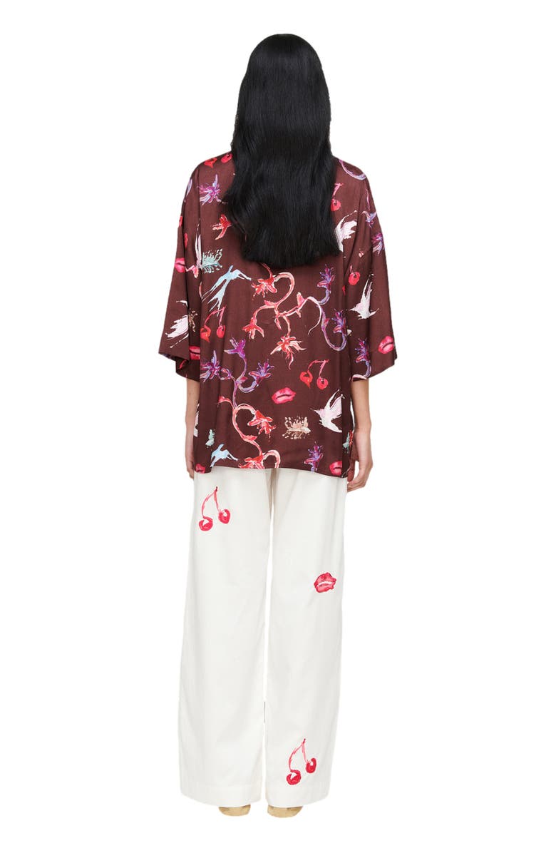 Romy the Brand June Shirt, Alternate, color, Bittersweet Burgundy