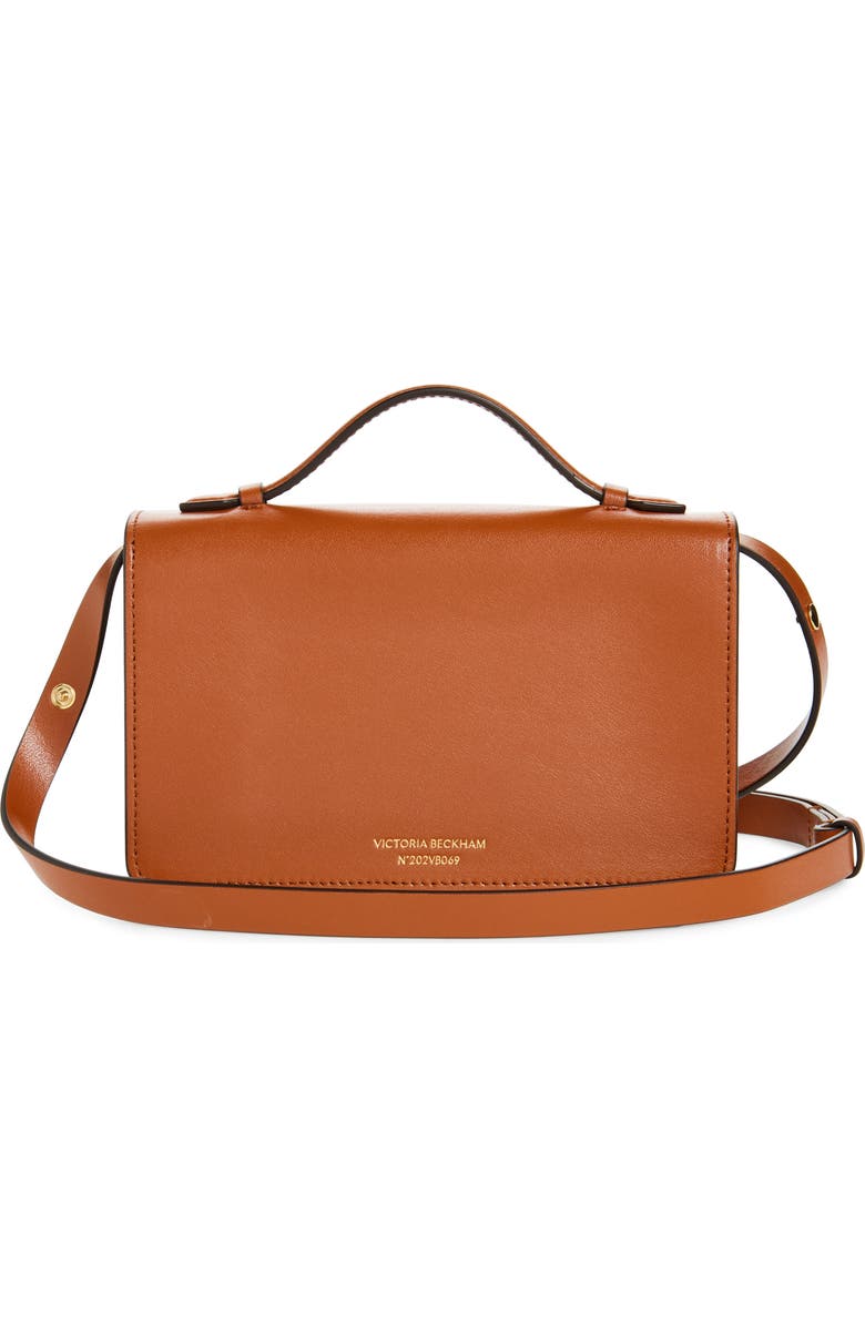 Victoria Beckham The Mini Dorian Leather Shoulder Bag, Alternate, color, Tan