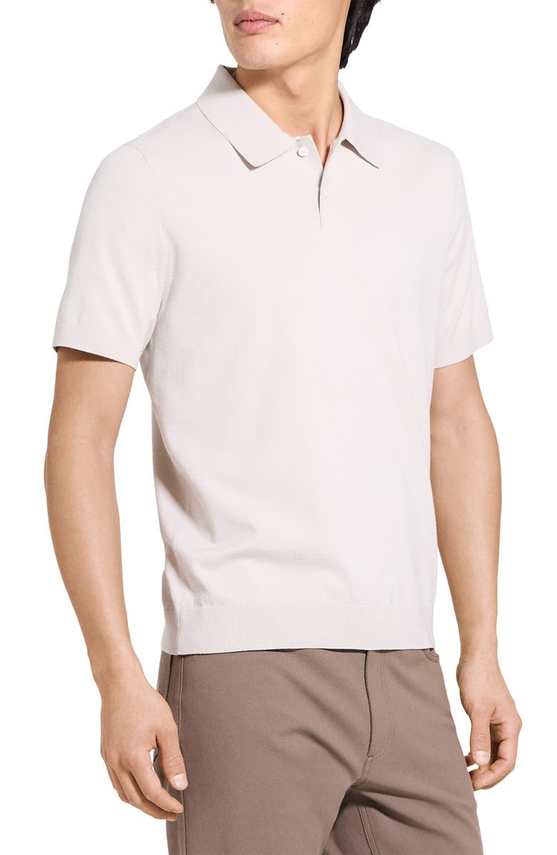 Theory Soris Knit Polo, Alternate, color, Silver Cloud