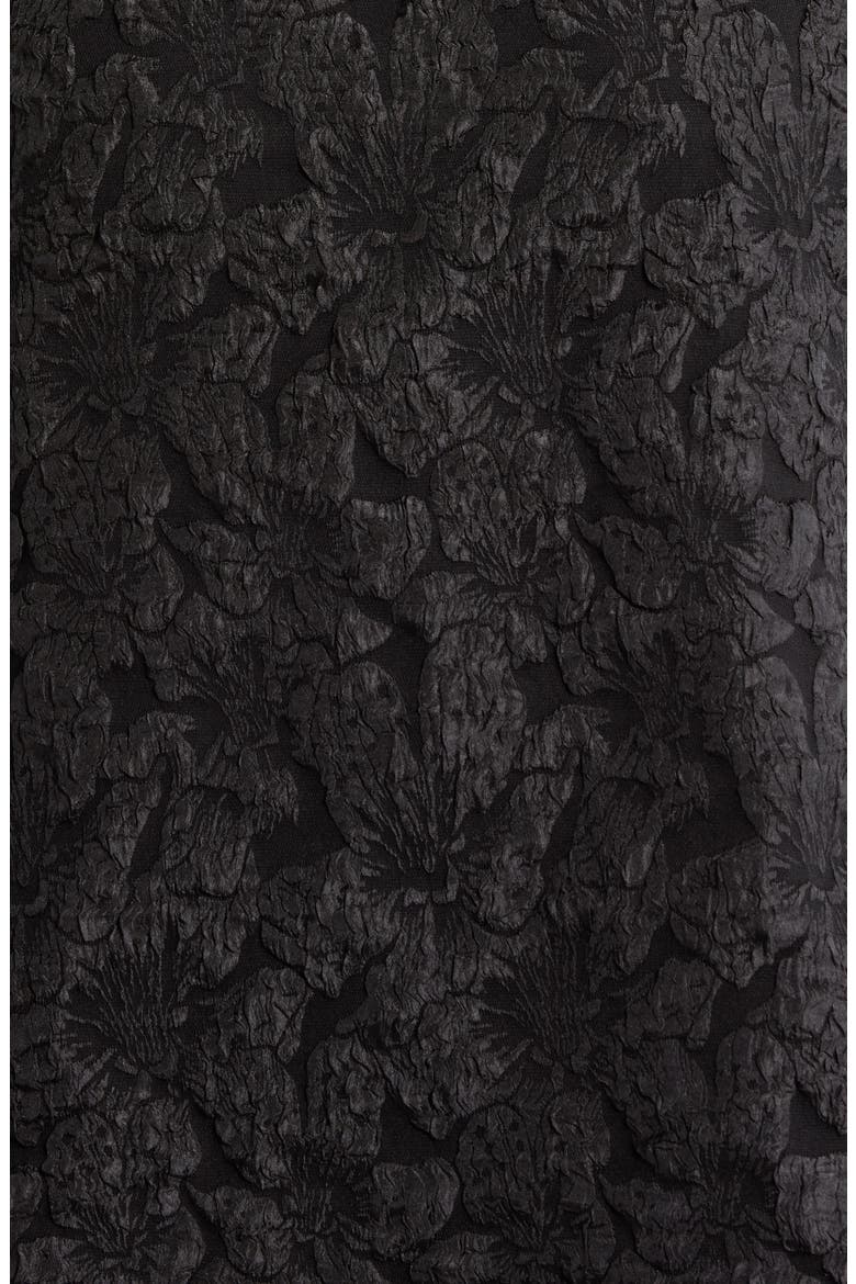 Arielle Jacquard Puff Sleeve Top, Alternate, color, BLACK