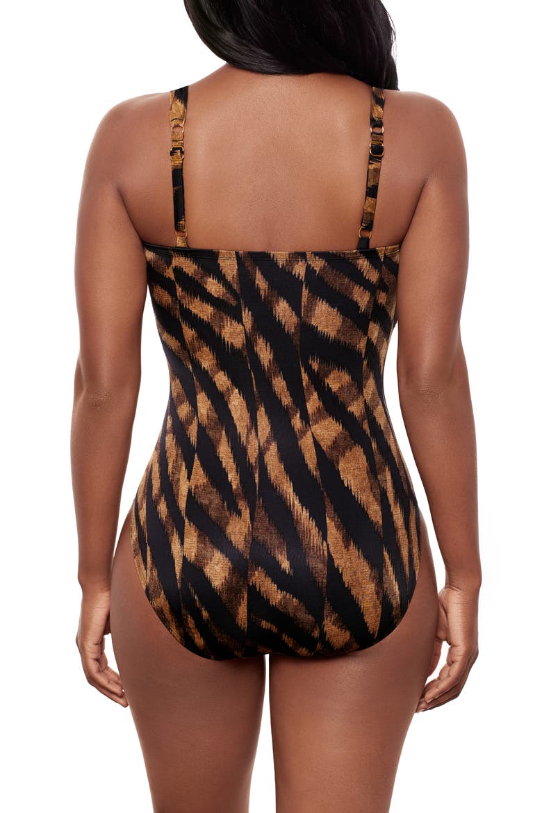 Raya De Safari Europa One-Piece Swimsuit, Alternate, color, BLACK/BROWN