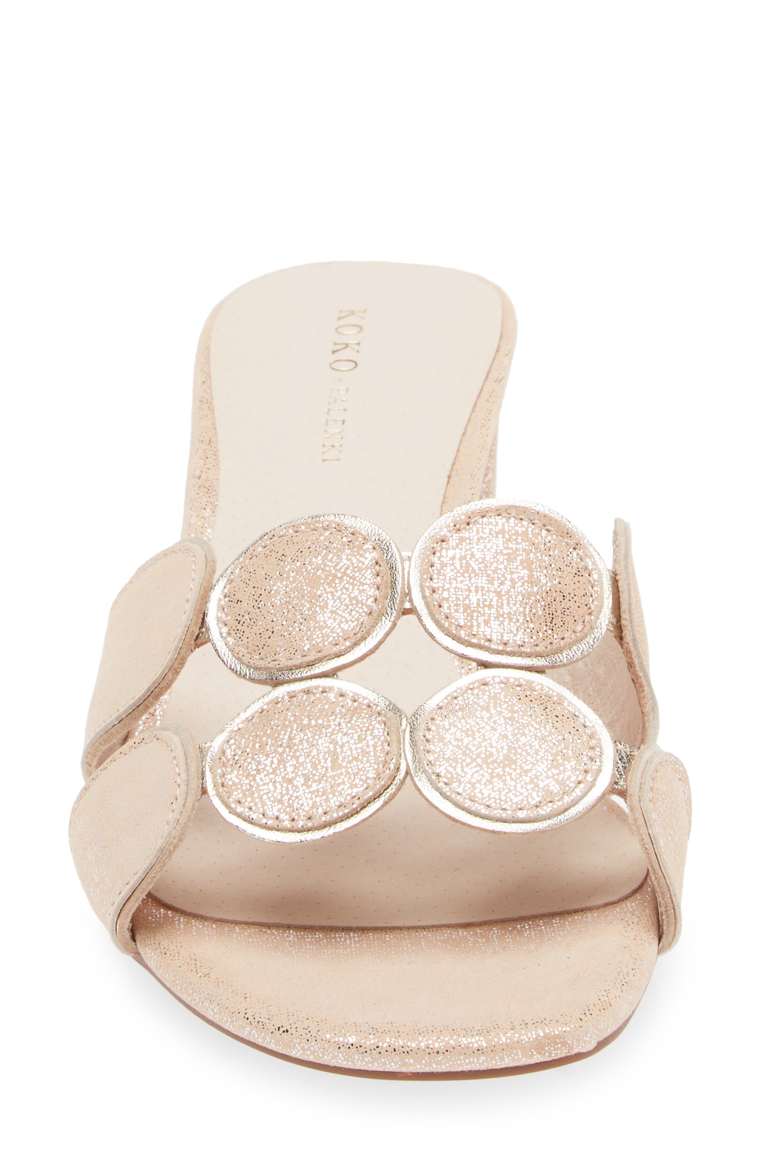 KOKO + PALENKI Lively Slide Sandal, Alternate, color, Gold Soft Metallic