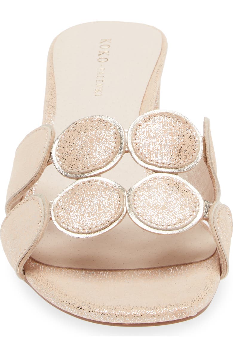 KOKO + PALENKI Lively Slide Sandal, Alternate, color, Gold Soft Metallic