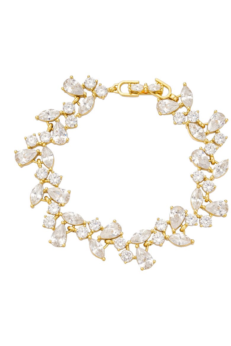 Cami Crystal Bracelet, Main, color, Gold