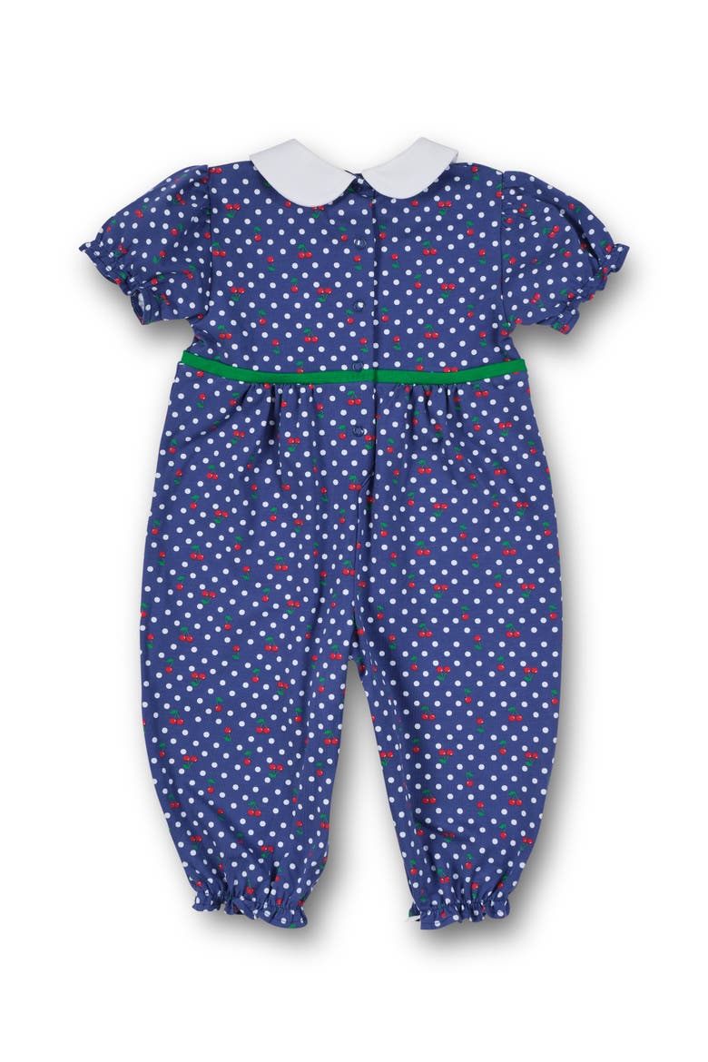 Polka Dot Cherry Printed Knit Longall, Alternate, color, Blue Cherry Print