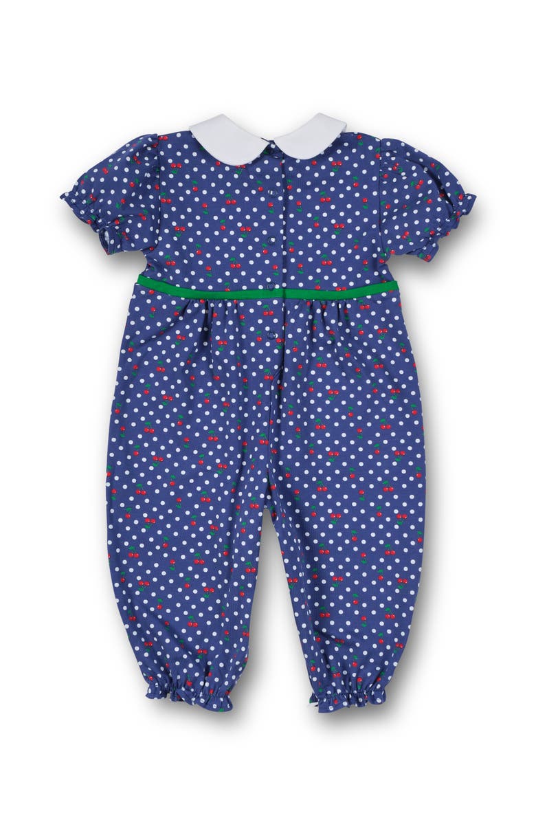 Florence Eiseman Polka Dot Cherry Printed Knit Longall, Alternate, color, Blue Cherry Print